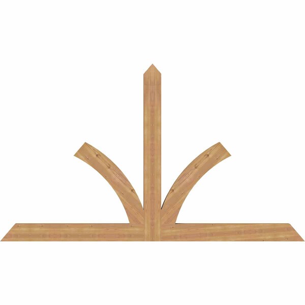 Ekena Millwork Richland Timber Gable Bracket, Western Red Cedar, 96"W x 56"H x 3 1/2"D x 5 1/2"F, 14/12 Pitch GBW096X56X0406RIC00SWR - main